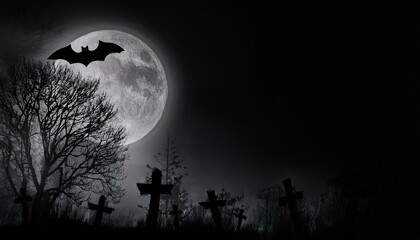 Fototapeta premium Dark and mysterious horror halloween Gothic fantasy scene banner style
