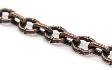 Obraz premium Chain isolated on white background. 3D rendering.