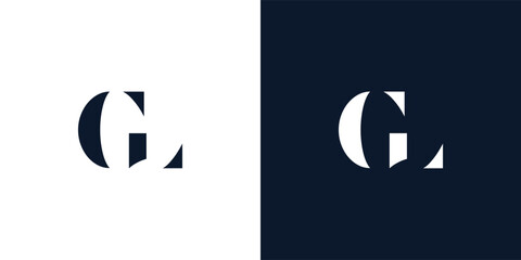 Abstract letter GL logo.