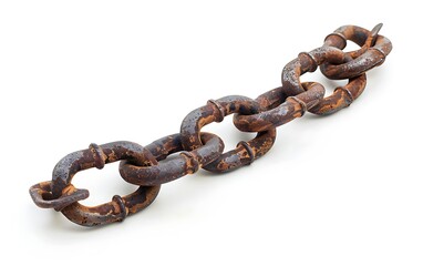 Chain isolated on white background. 3D rendering.