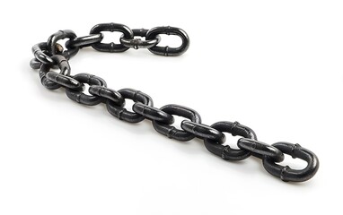 Obraz premium Chain isolated on white background. 3D rendering.