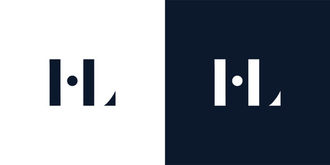 Abstract letter HL logo.