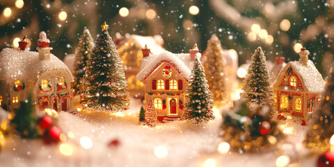 Merry Christmas and Happy New Year bright colorful composition. Xmas background with festive decorative elements. Festive banner and web poster, greeting card, flyer and brochure