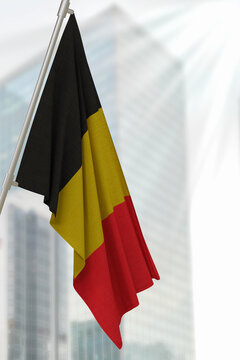 Belgium national flag. Render 3D.
