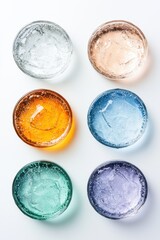 Colorful carbonated drinks in glasses