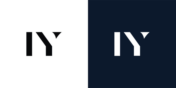 Abstract letter IY logo.