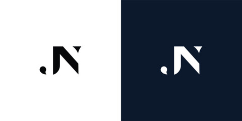 Abstract letter JN logo.