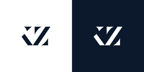 Abstract letter KZ logo.