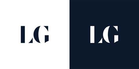 Abstract letter LG logo.