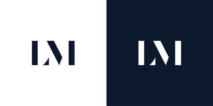 Abstract letter LM logo.
