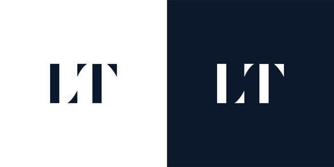Abstract letter LT logo.