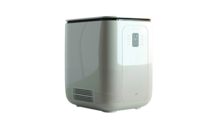 Modern White Air Purifier with Digital Display and Air Quality Sensor