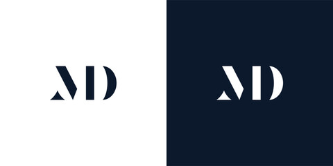 Abstract letter MD logo.