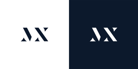 Abstract letter MX logo.