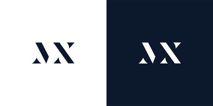 Abstract letter MX logo.