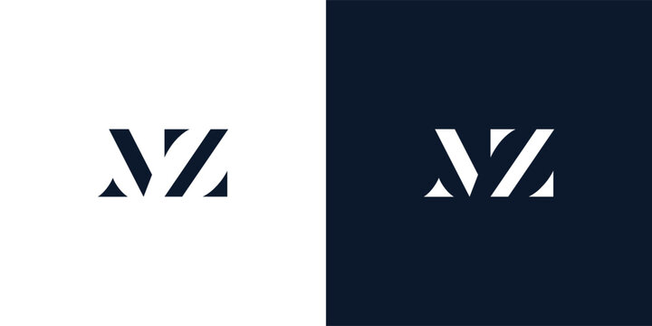 Abstract letter MZ logo.