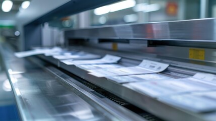 Fototapeta premium Cheque Processing Machine: Used to scan and process checks, this machine verifies details and automates the clearing process for efficient banking transactions. 