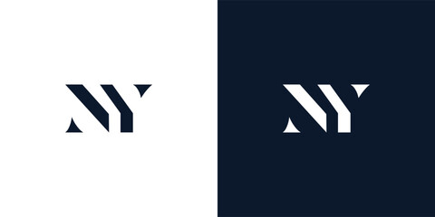 Abstract letter NY logo.