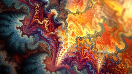Abstract fractal patterns generated by chaos theory archive