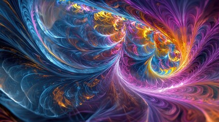 Fototapeta premium Abstract fractal patterns generated by chaos theory archive