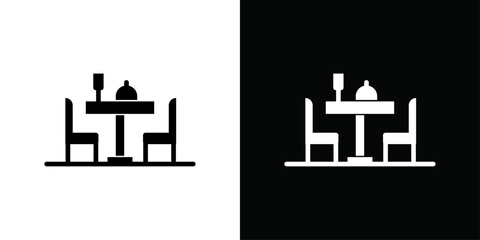 Naklejka premium Food and restaurant icon Thin line flat illustration