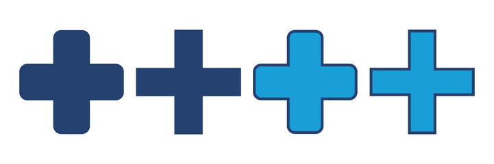 Obraz premium Plus Icon vector. Add plus icon