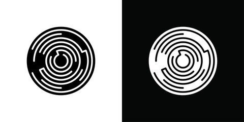 Labyrinth icon Thin line flat illustration