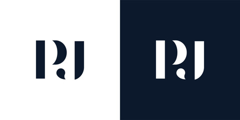 Abstract letter PJ logo.