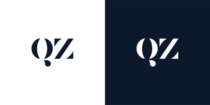 Abstract letter QZ logo.