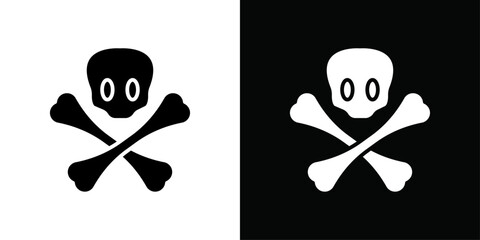 Toxic product icon Thin line flat illustration