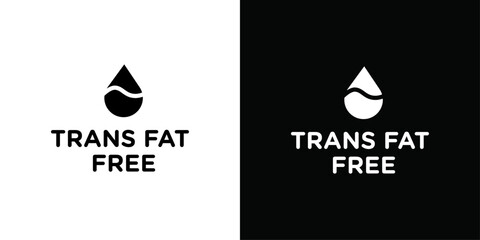 Trans fat free icon Thin line flat illustration