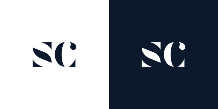 Abstract letter SC logo.
