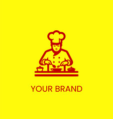 SIMPLE AND MINIMALIST CHEF LOGO DESIGN
