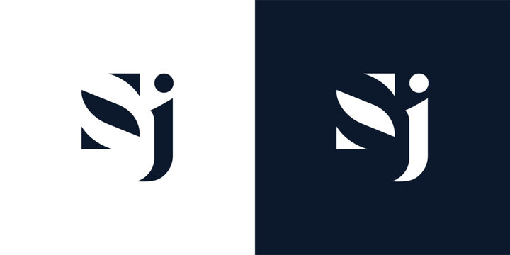 Abstract letter SJ logo.