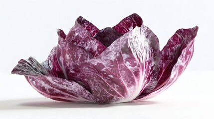 Fototapeta premium 22. **A 3D render of a spoiled radicchio, with wilting and darkened leaves, against a clean white backdrop