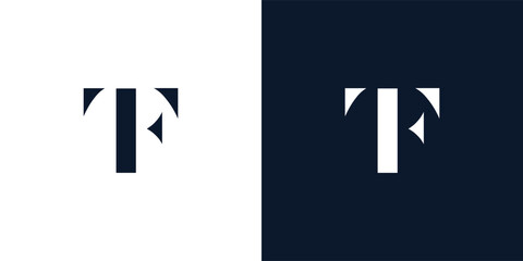 Abstract letter TF logo.