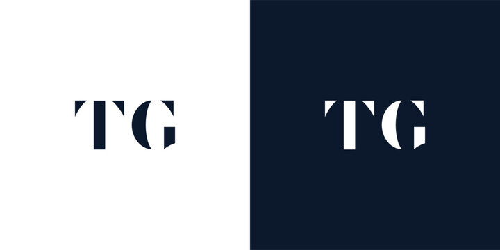 Abstract letter TG logo.