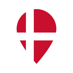 Denmark flag location icon