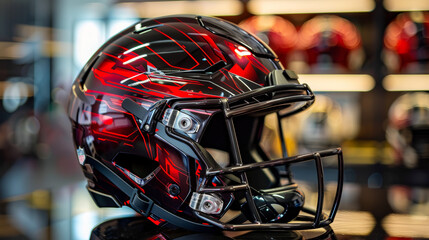 Fototapeta premium Helmet with a Fierce Animal Mascot Design