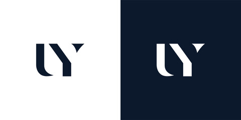 Abstract letter UY logo.