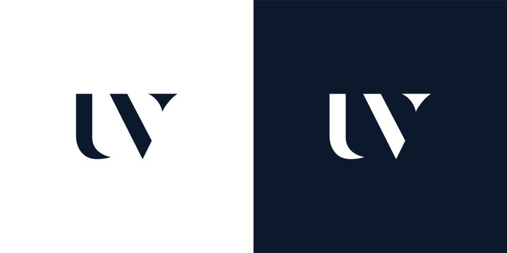 Abstract letter UV logo.