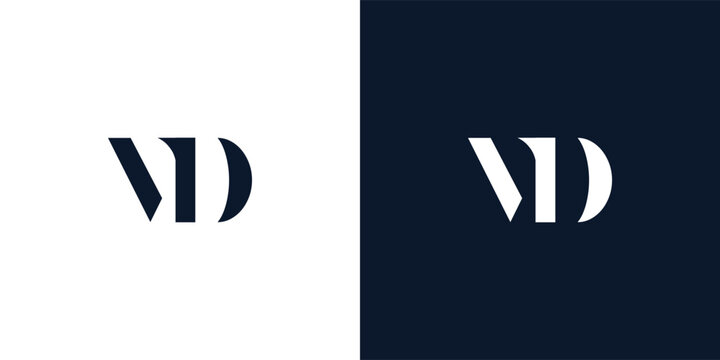 Abstract letter VD logo.