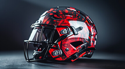 Fototapeta premium High-Detail Close-Up of a Custom Helmet