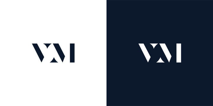 Abstract letter VM logo.