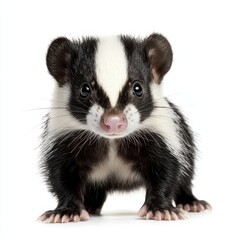 Cute skunk, on white background