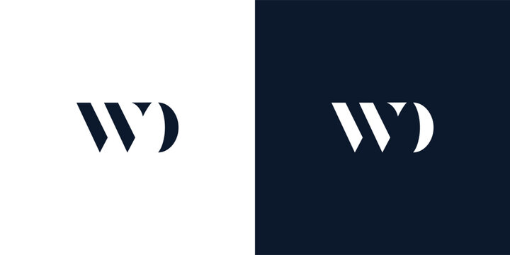 Abstract letter WD logo.