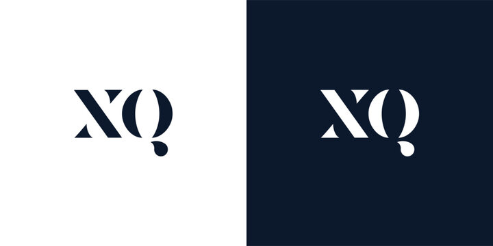 Abstract letter XQ logo.