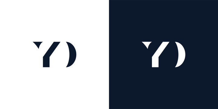 Abstract letter YD logo.