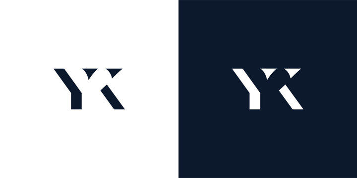 Abstract letter YK logo.