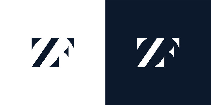 Abstract letter ZF logo.